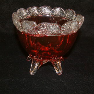 Cranberry  Victorian Squat Vase  SOLD