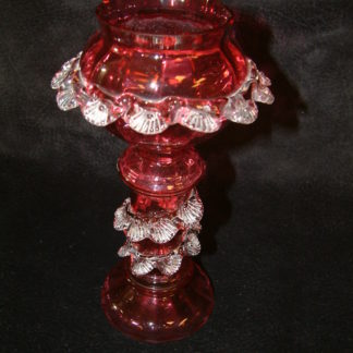 Cranberry  Victorian Bulbous Vase   SOLD