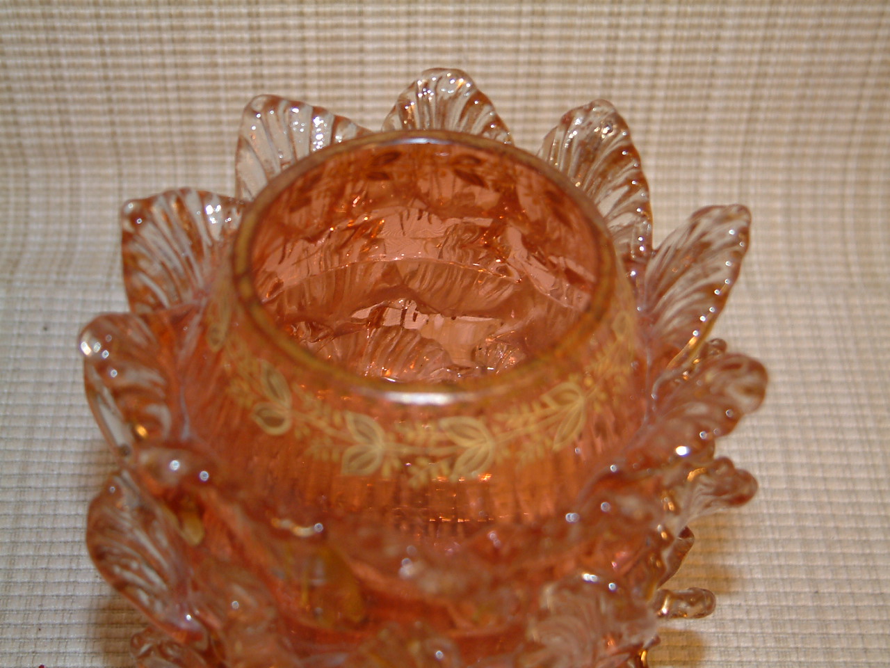 Cranberry Stevens & Williams Rose Bowl - Image 6