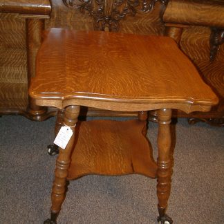 Quartersawn Oak Glass Ball Parlor Table