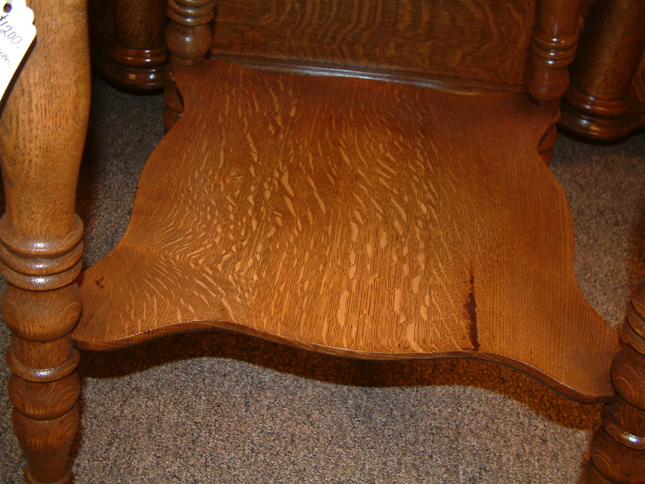 Quartersawn Oak Glass Ball Parlor Table - Image 3