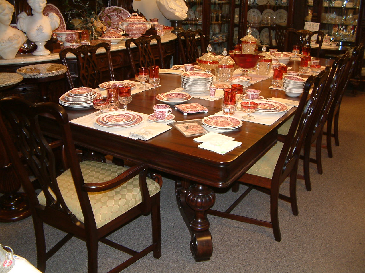 Mahogany Oversized Chippendale Dining Chairs Set of 8 - Image 6