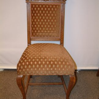 Fancy Carved Oak Griffin Adorned Dining Chair