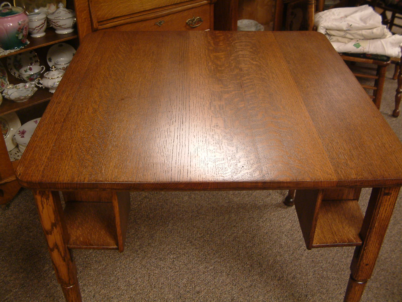 Oak Game / Poker Table SOLD - Image 3