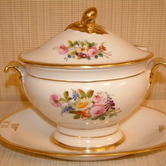Meissen Unmarked Handpainted Small Tureen
