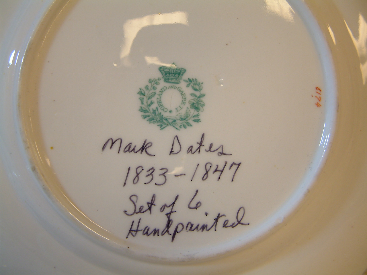 Copeland and Garrett Set of 6 Salad Plates 9 1/2" diameter SALE PRICED - Image 10