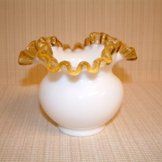Fenton Gold Crest Rose Bowl