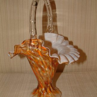 Fenton Vasa Murrhina Tall Basket