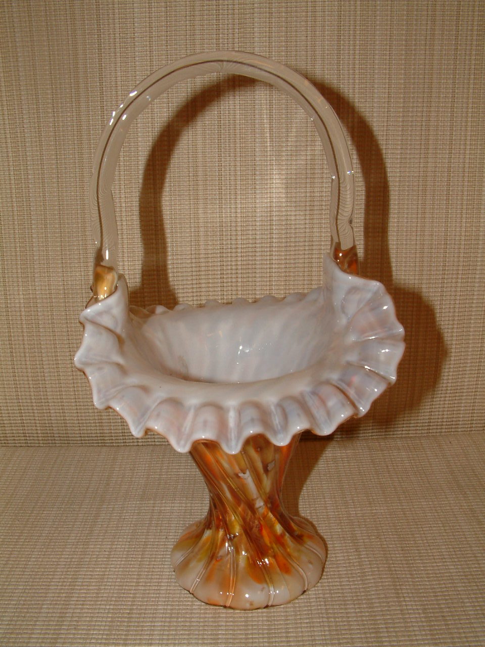 Fenton Vasa Murrhina Tall Basket - Image 5