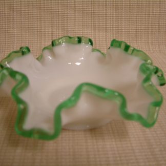 Fenton Emerald Crest Ruffled Edge BonBon