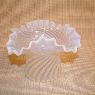 Fenton French  Opalescent Swirl Hat  Vase