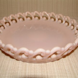 Fenton Rose Pastel Backwards C Low Bowl