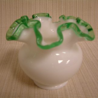 Fenton Emerald Crest Rose Bowl