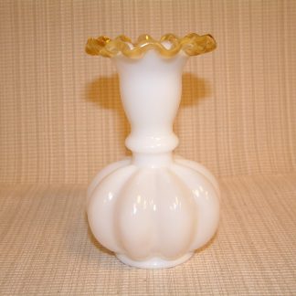 Fenton Gold  Crest Melon Vase