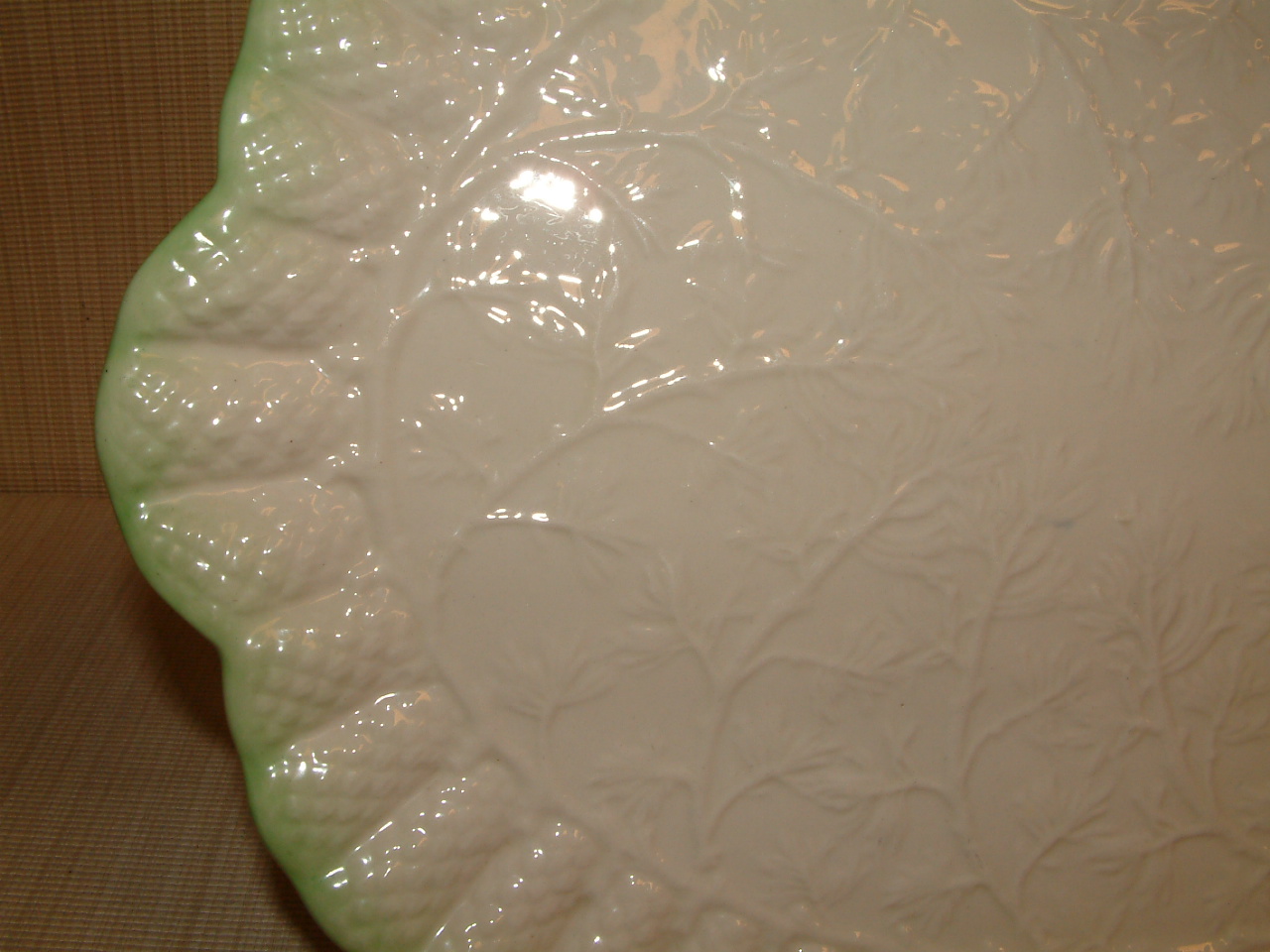 Belleek Cone Pattern Large Tea Serving Tray - Image 3