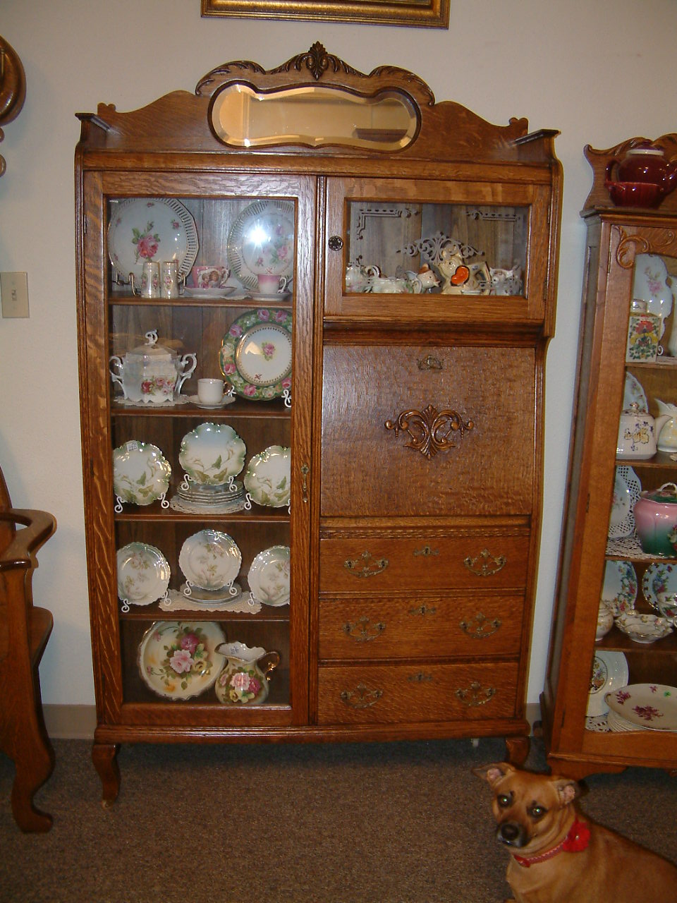 Quartersawn Oak Side By Side Secretary