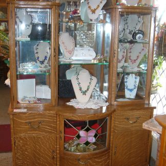 Quartersawn Oak Jade / Display Cabinet