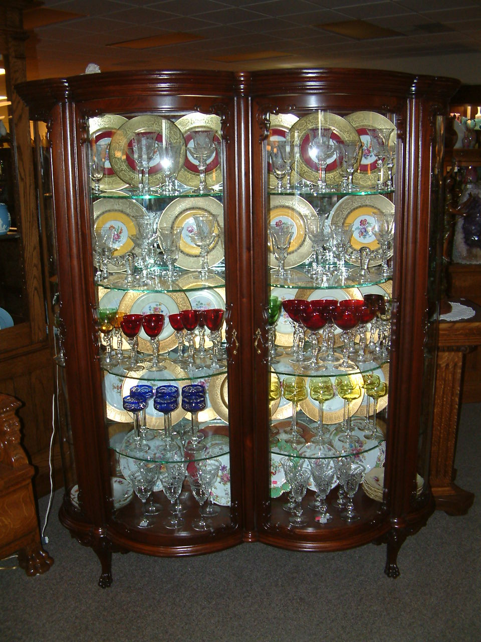 Massive Mahogany Fancy Display Cabinet, Attributed to R J Horner - Image 12