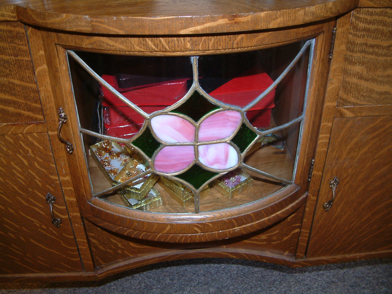 Quartersawn Oak Jade / Display Cabinet - Image 8
