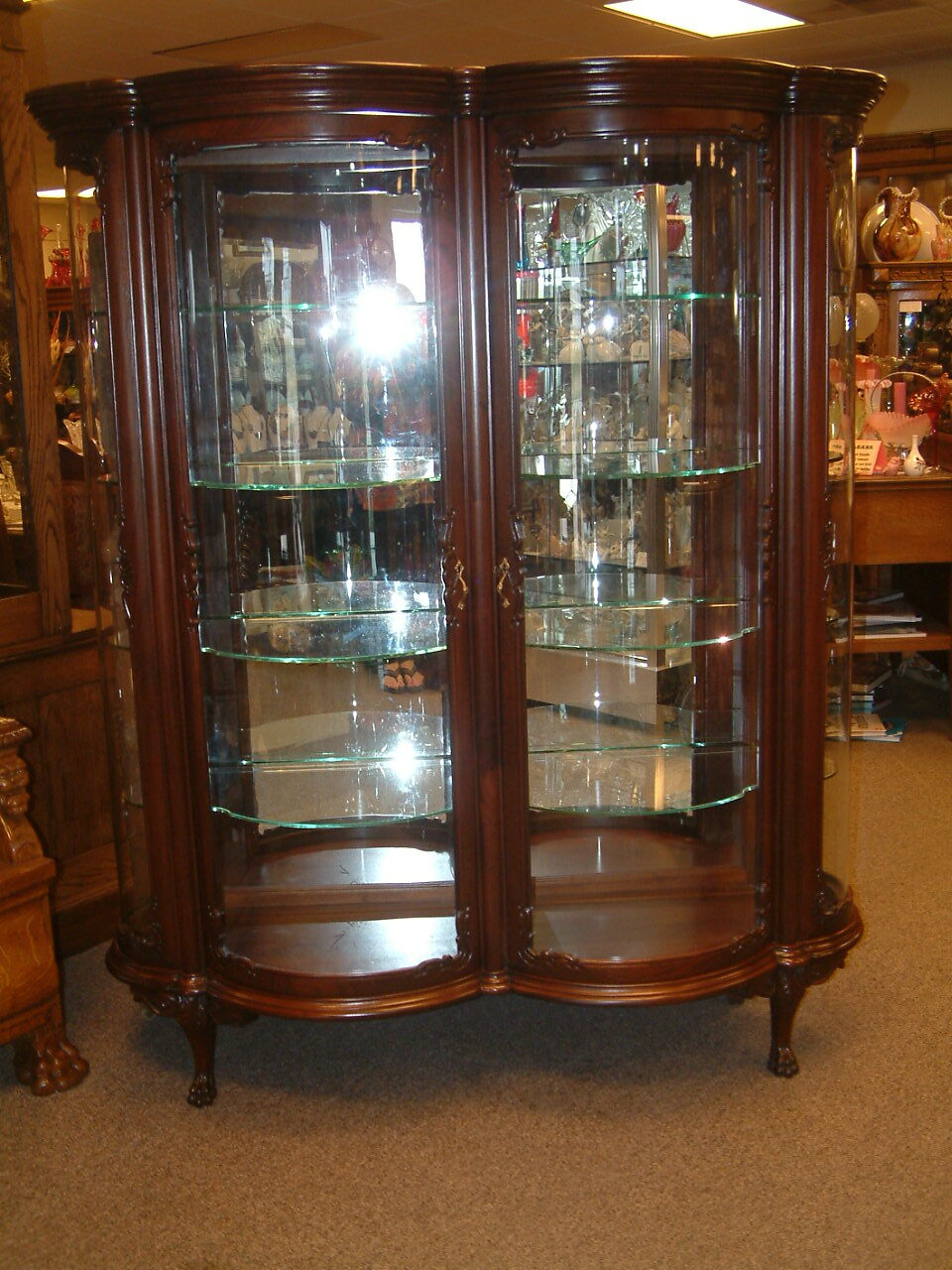 Massive Mahogany Fancy Display Cabinet, Attributed to R J Horner - Image 2