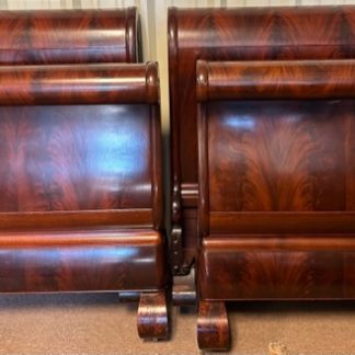 Mahogany Matched Pair Victorian Twin Beds