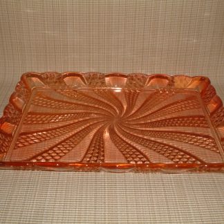 Baccarat Rose Tiente Diamond Swirl / Serpentine / Pinwheel Large Tray