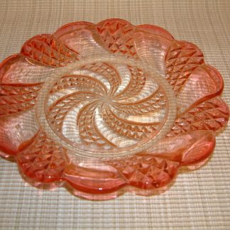 Baccarat Rose Tiente Diamond Swirl / Serpentine Dish
