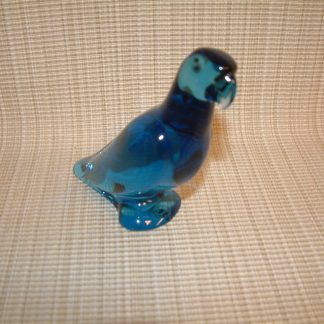 Baccarat Blue Parrot Figurine