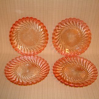 Baccarat Rose Tiente Swirl Plates