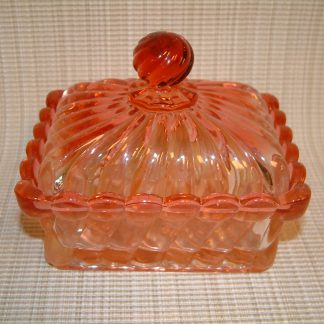 Baccarat Rose Tiente Covered Dresser Box