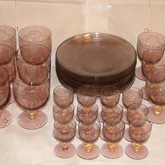 Venetian Glass Stemware Set Service for 12