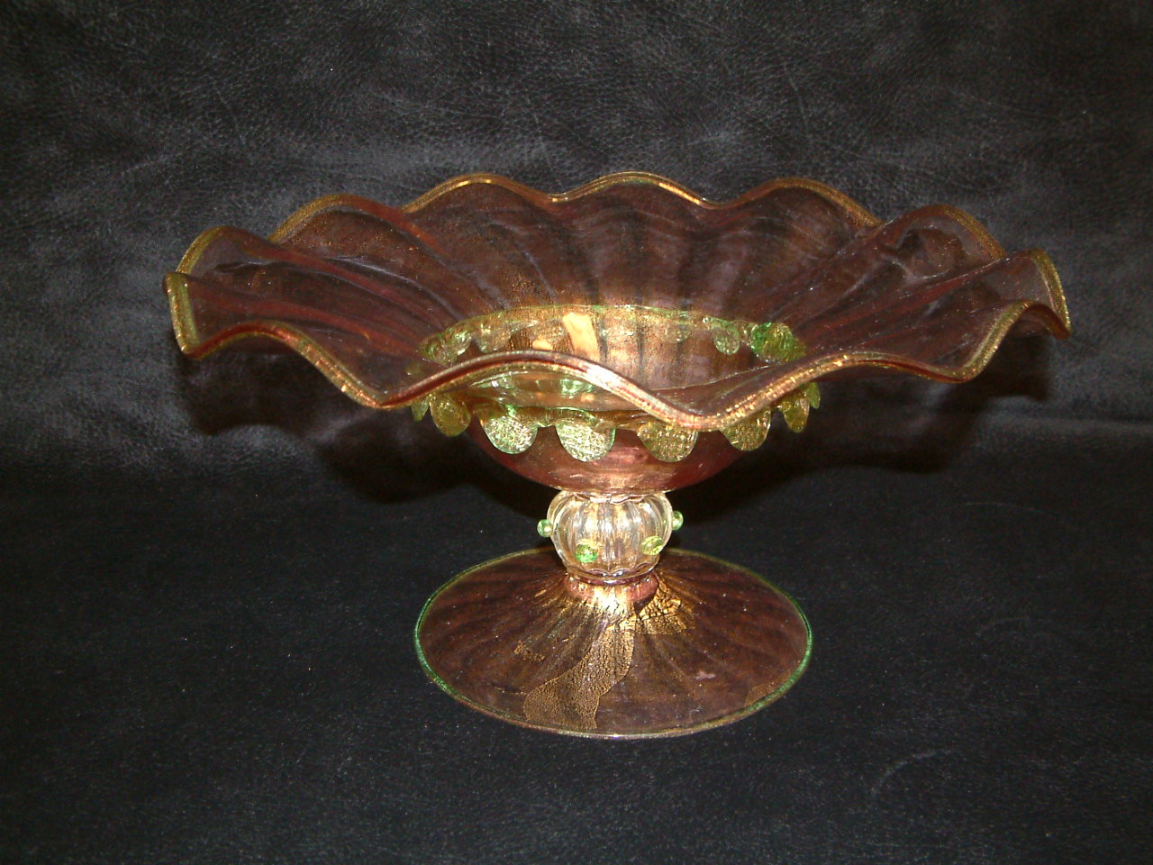 Venetian Glass Salviati 3 pc Centerpiece Candlestick Set - Image 7