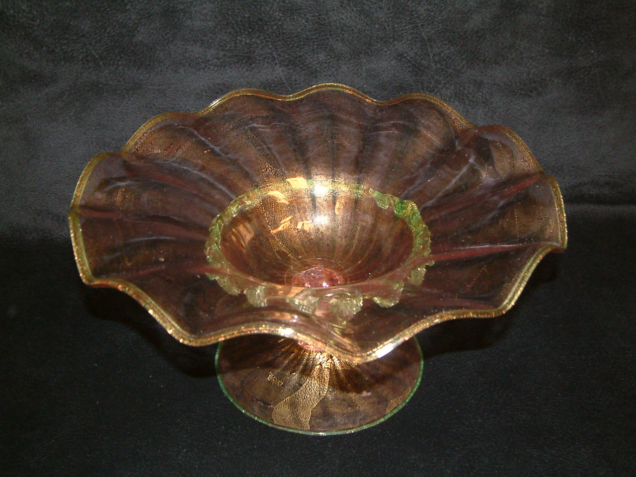 Venetian Glass Salviati 3 pc Centerpiece Candlestick Set - Image 8