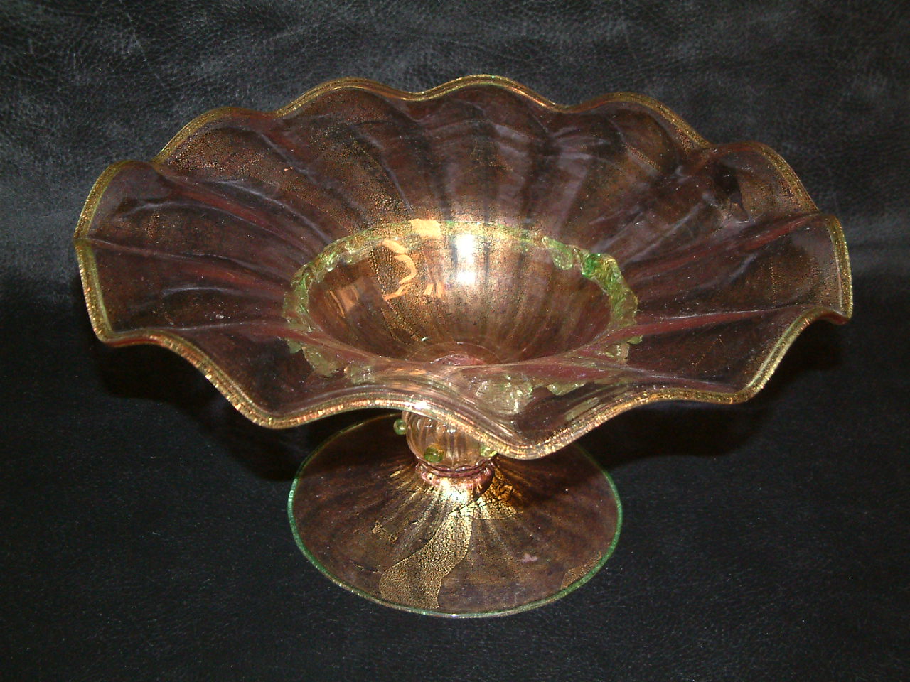Venetian Glass Salviati 3 pc Centerpiece Candlestick Set - Image 13
