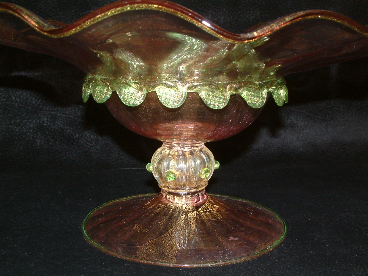 Venetian Glass Salviati 3 pc Centerpiece Candlestick Set - Image 14