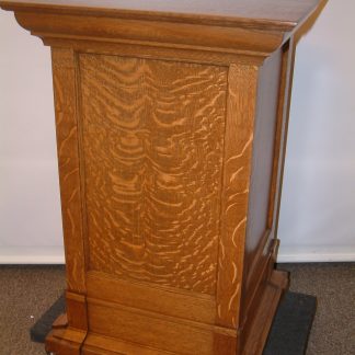 Heavy Quartersawn Oak Bronze Pedestal