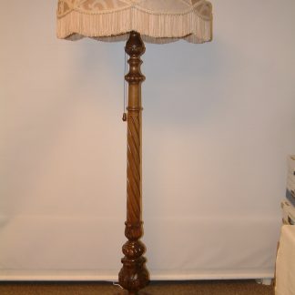 Heavy Carved Quartersawn Oak Floor Lamp  SOLD