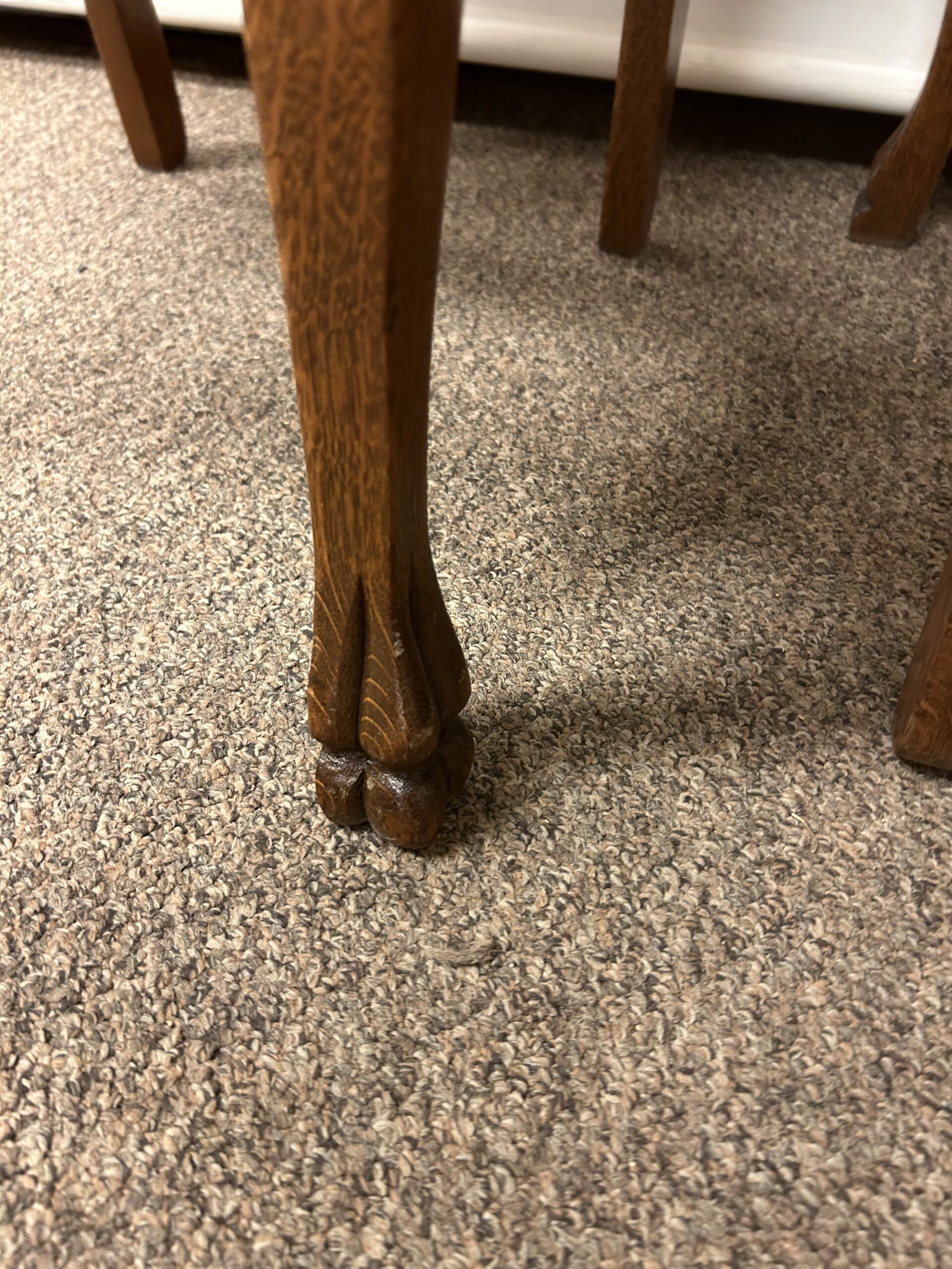 Oak T Back Dining Chairs PAIR - Image 5