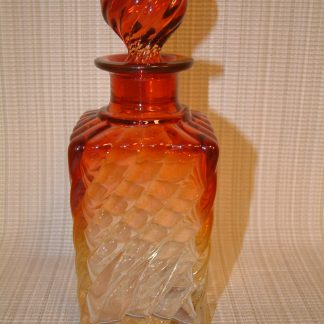 Baccarat Rose Tiente Swirl Square Bottle / Decanter