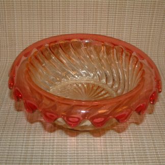 Baccarat Rose Tiente Swirl Rolled Rim Bowl