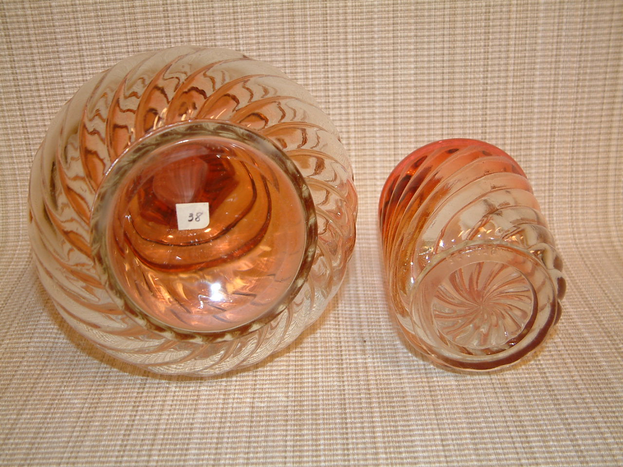 Baccarat Rose Tiente Swirl Bambous 3 pc Bedside Water Set ON SALE - Image 9