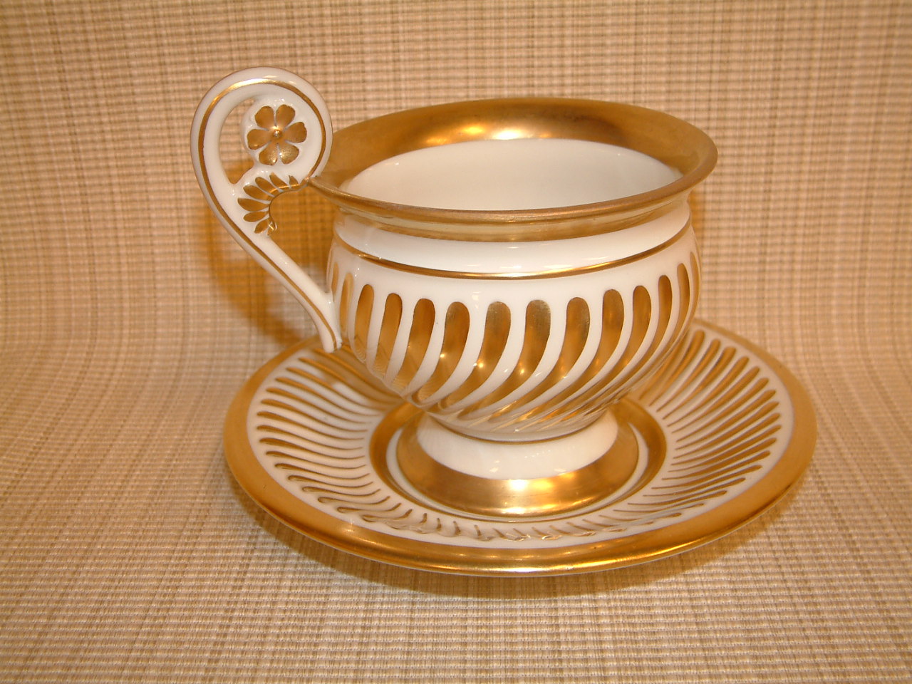 Rene' Grugier Limoges France PAIR Cabinet Cups/Saucers - Image 10