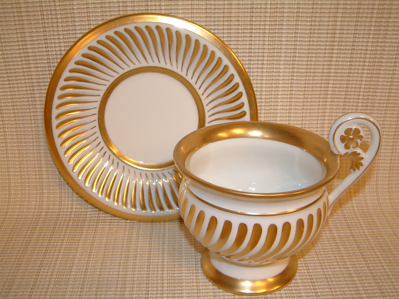 Rene' Grugier Limoges France PAIR Cabinet Cups/Saucers - Image 11