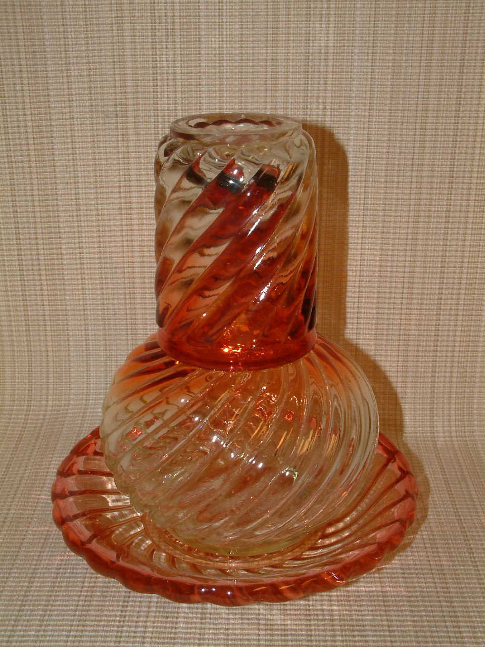 Baccarat Rose Tiente Swirl Bambous 3 pc Bedside Water Set ON SALE - Image 11