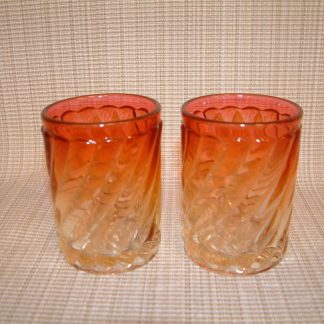 Baccarat Rose Tiente Bambous Swirl PairTumblers