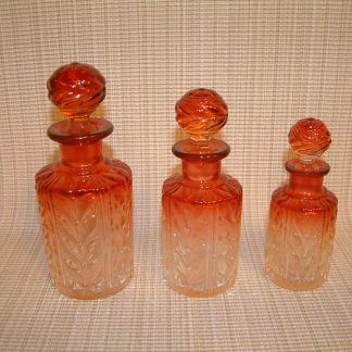 Baccarat TRIO Rose Tiente Laurel Perfume Bottles ON SALE!