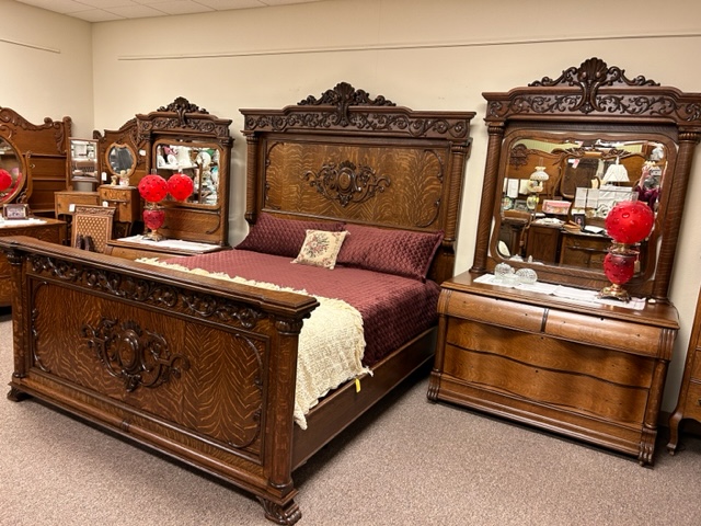 Quartersawn Oak Karges King Size 3 pc. Set SOLD - Image 2