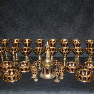 Moser Cabochon Ruby Tall Goblets / Wines