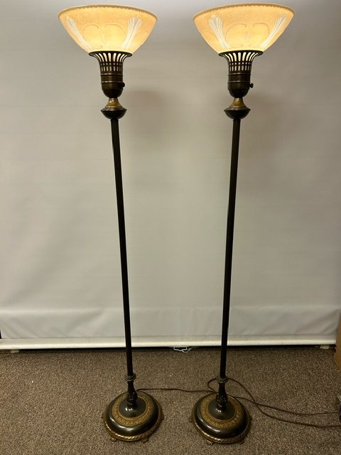 Matched PAIR Torchiere Lamps SOLD