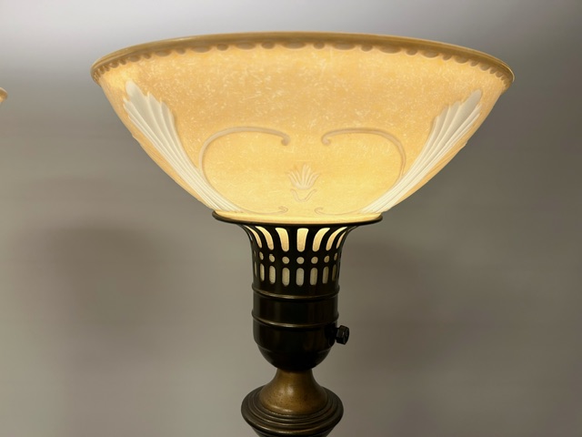 Matched PAIR Torchiere Lamps SOLD - Image 4